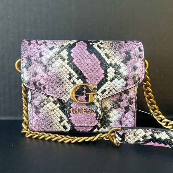 Guess Handbags - New GUESS Shenny Python Micro Mini Crossbody